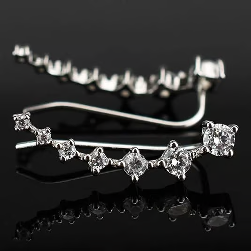 👂925 seven-star diamond earrings