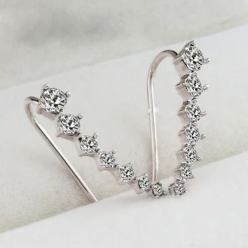 👂925 seven-star diamond earrings