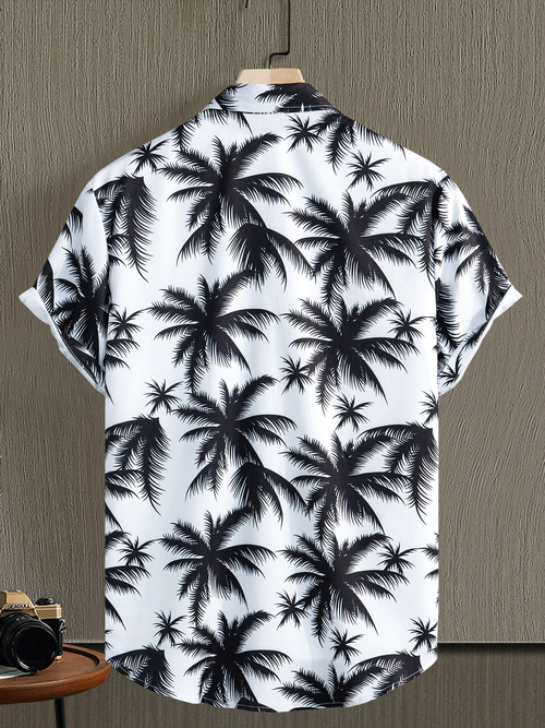 Men's Hawaiian Shirt Short Sleeve Floral Button Down Shirts Tropical Holiday Beach Shirts