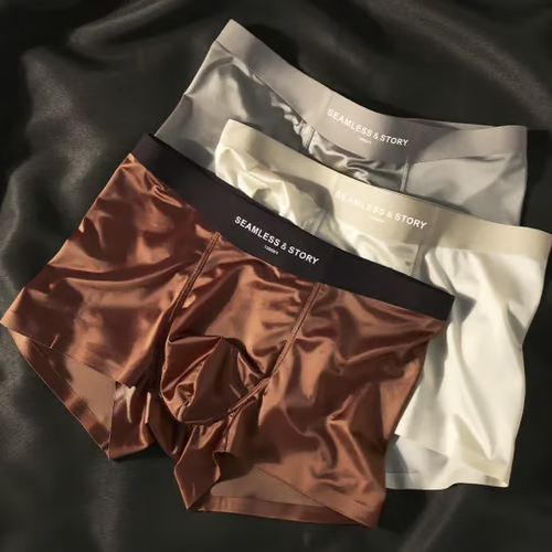 🎁Last day promotion ✨ Elegant silk men's ice silk underwear mulberry silk antibacterial men's boxer briefs