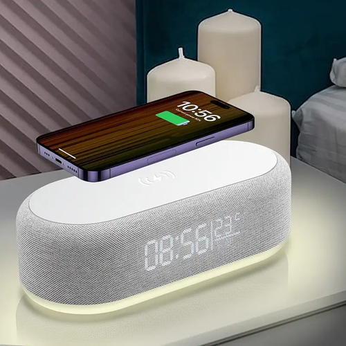 🔥Colorful Light Bluetooth Wireless Charger All-in-one Wireless Charger with Clock Alarm Wireless Charger