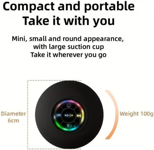 🔥🔥 Mini Bluetooth Waterproof Speaker with LED light🔊
