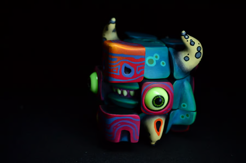 👁️👹Artists Handmade Art Monster Sculpture Rubik's Cube Toys🔥