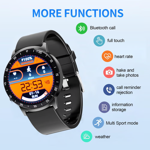 1.39  IPS Large Touch-Screen IP67 Waterproof Rugged Fitness Tracker Smartwatch