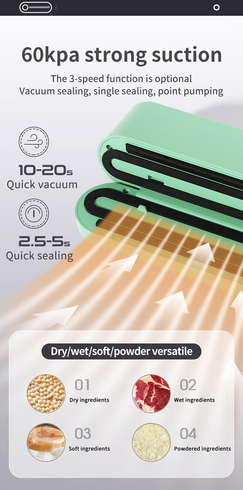 🥗 Keep Your Food Fresh ✨Mini Wireless Vacuum Sealer