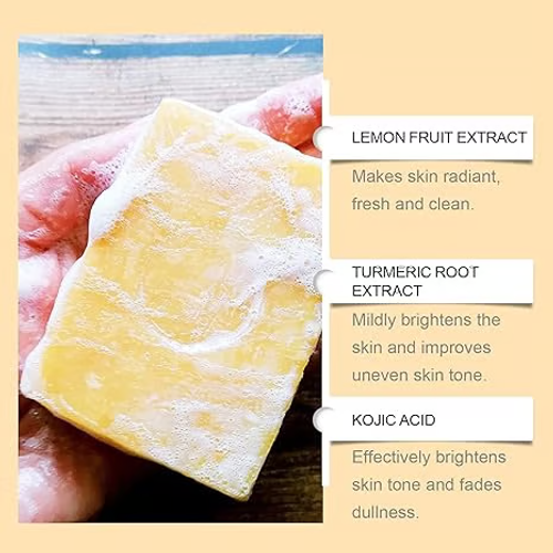 🎈Last Day Promotion🔥Turmeric & Kojic Acid Brightening Soap Purely handmade, 3 pieces in total