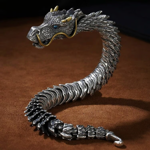⏰Unleashing the Power of Handmade Golden Horn Dragon Bracelet