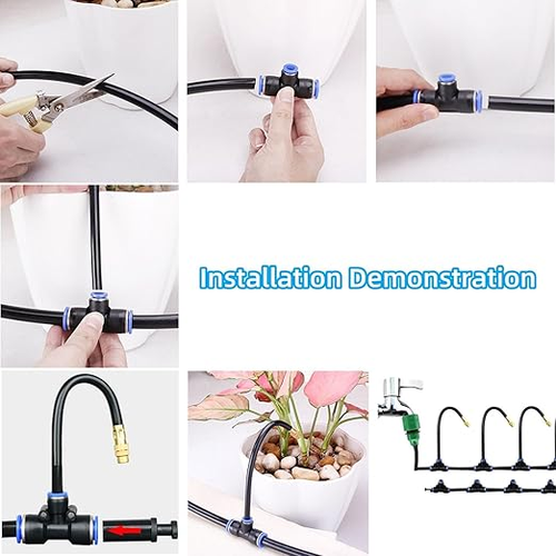 🚿360° curved garden automatic irrigation system