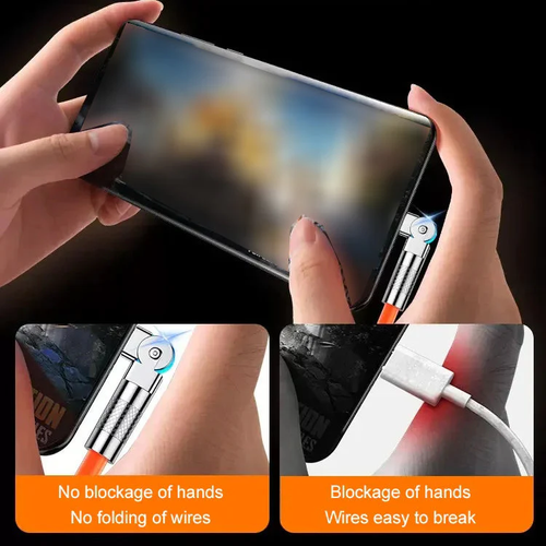 🔥3 IN 1 Rotating Elbow Fast Charging Data Cable⚡