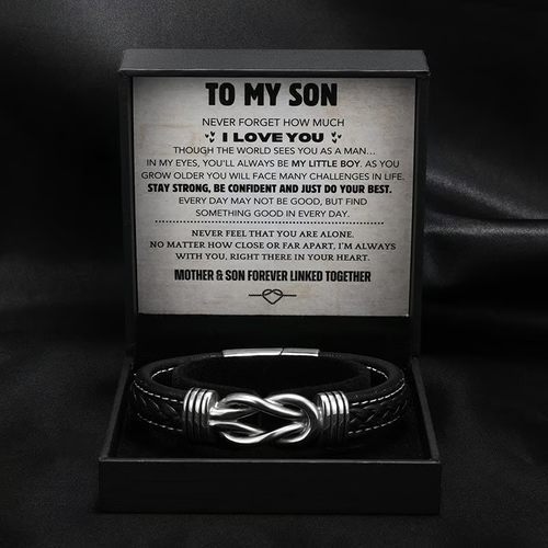 To My Son - Son's Infinity Bracelet Gift Set