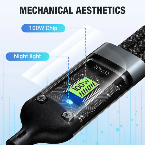 Transparent Light-Emitting 3-in-1 Super Fast Charging Cable