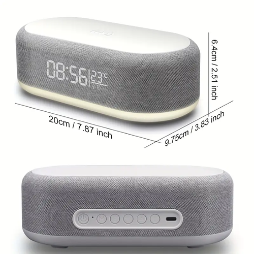 🔥Colorful Light Bluetooth Wireless Charger All-in-one Wireless Charger with Clock Alarm Wireless Charger