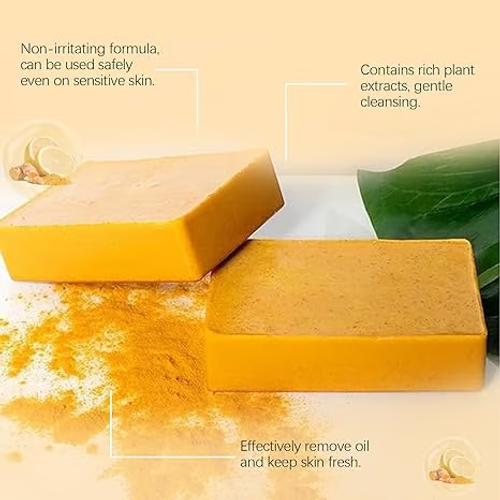 🎈Last Day Promotion🔥Turmeric & Kojic Acid Brightening Soap Purely handmade, 3 pieces in total