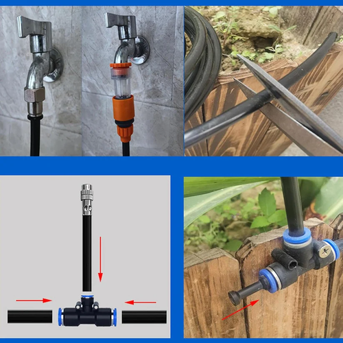 🚿360° curved garden automatic irrigation system