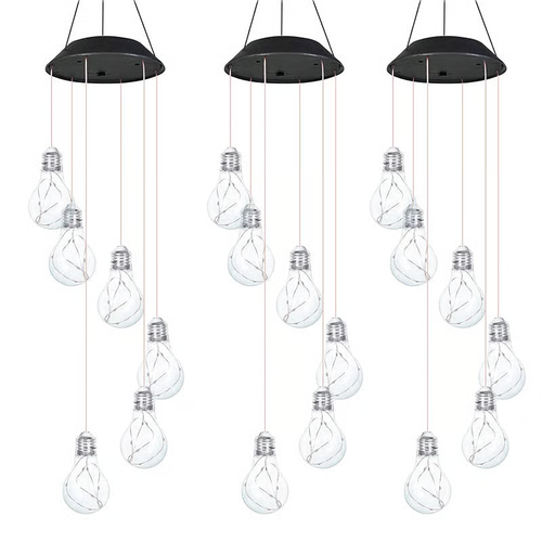 (🔥2025 BEST GIFT TO FAMILY🔥)Colorful LED Solar-Powered Light Bulb Wind Chimes
