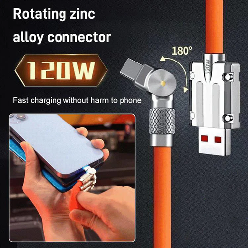 🔥3 IN 1 Rotating Elbow Fast Charging Data Cable⚡