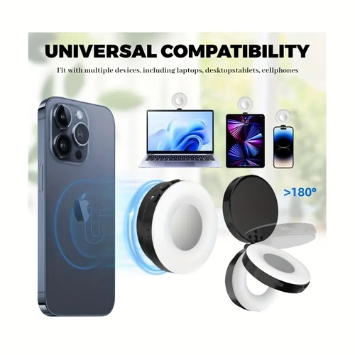 Magnetic LED phone selfie clip light pocket tofu fill light makeup light and stand