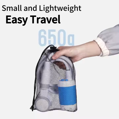 Electric self-priming portable shower