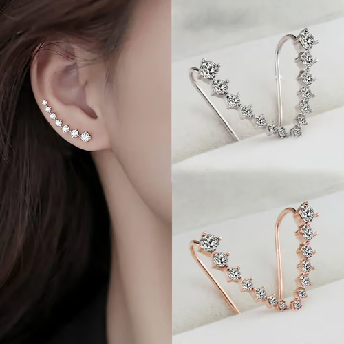 👂925 seven-star diamond earrings
