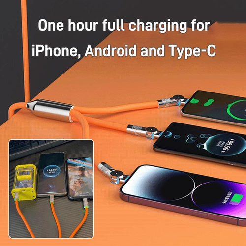 🔥3 IN 1 Rotating Elbow Fast Charging Data Cable⚡