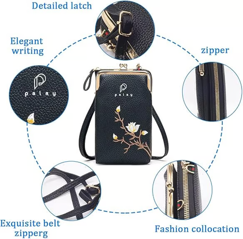 🔥Women Sling Cross-Body Wallet with Mobile Cell Phone Holder🔥