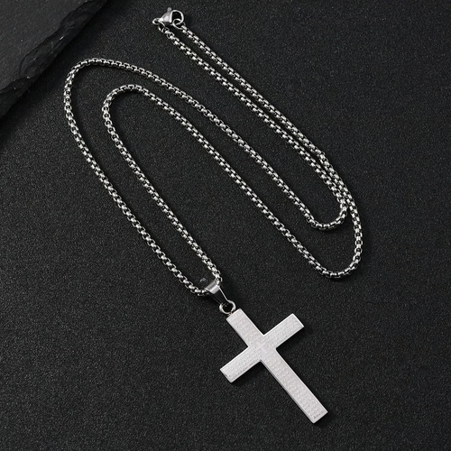 💖Last Day ✝️ Lord's Prayer Graffiti Cross Necklace
