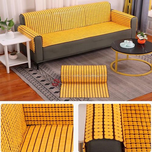 Bamboo Bed Mat,Cool Summer Sleeping Mats,Refreshing Breathable Smooth Mahjong Bamboo Mattresses,Sofa Cushion,Foldable Bedding,for Bedroom,Living Room,Sofa,Office Chair (Any size)