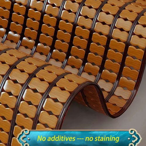 Bamboo Bed Mat,Cool Summer Sleeping Mats,Refreshing Breathable Smooth Mahjong Bamboo Mattresses,Sofa Cushion,Foldable Bedding,for Bedroom,Living Room,Sofa,Office Chair (Any size)