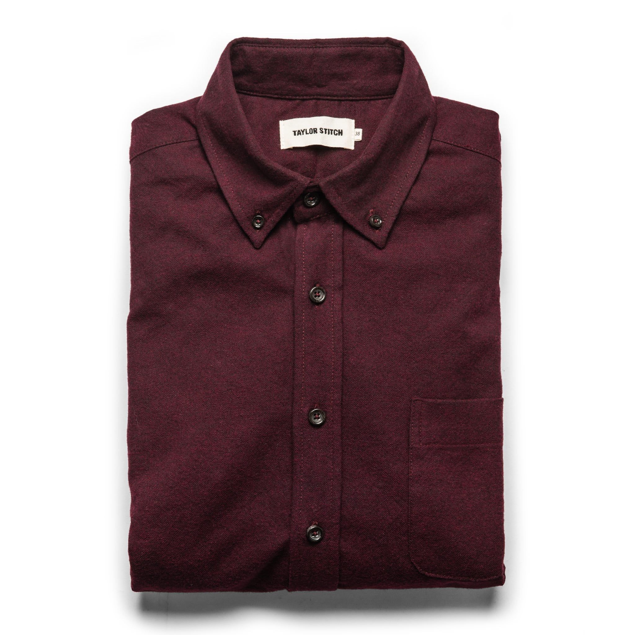 Wsrsu Jack in Maroon Brushed Oxford