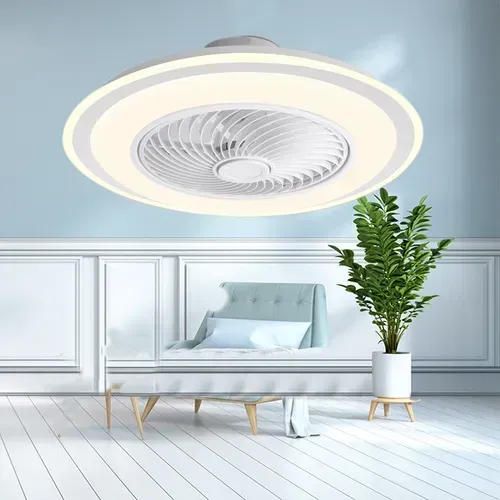 Led Ceiling Fan 220V Mute Ac Motor 3 Color Led Ceiling Fan with Remote Contro