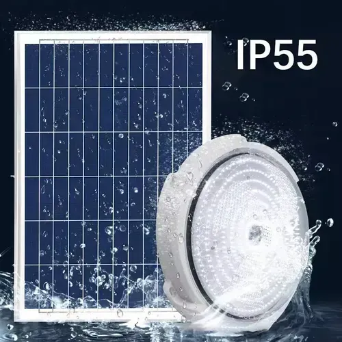 200W LED Solar Ceiling Lamp with High Lumen Brightness Long Life Indoor Rechargeable Remote Control for Living Highlight