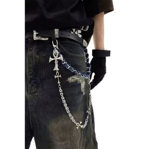 Denim Cross Waist Chain