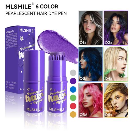 Disposable MLSMILE 6 Colors Hair Chalk Comb Temporary Hair Dye
