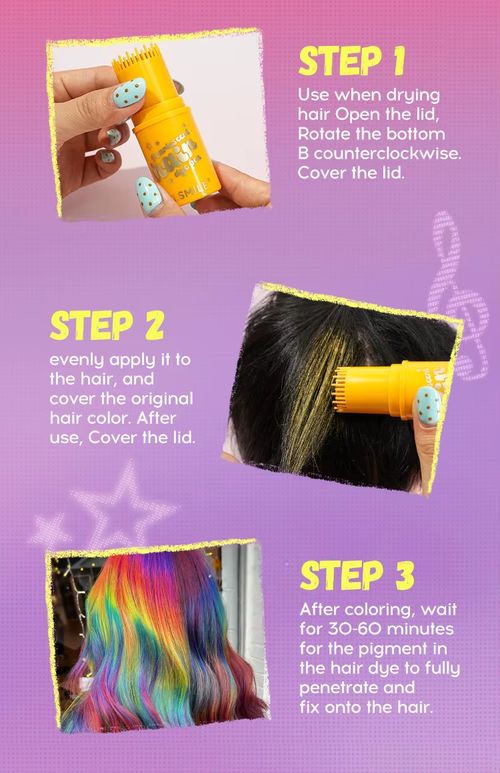 Disposable MLSMILE 6 Colors Hair Chalk Comb Temporary Hair Dye