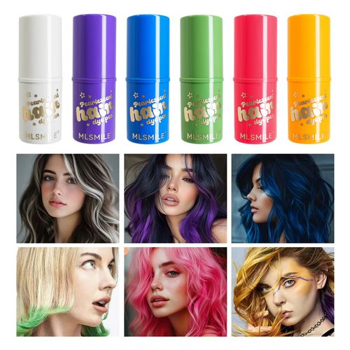 Disposable MLSMILE 6 Colors Hair Chalk Comb Temporary Hair Dye