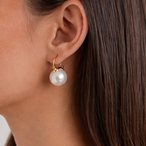 pearl earrings 14mm