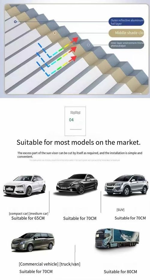 UV Protection Retractable Car Windshield Sunshade, Effective Heat Insulation