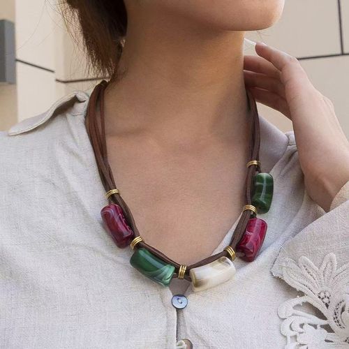 Natural Resin Necklace