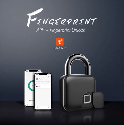 Zinc Alloy Smart Fingerprint Password Padlock Multi-scene Use