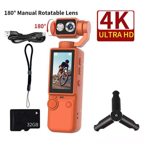 Q8 Pro Portable Handheld Pocket Sports Gimbal Vlog Camera Built-In Audio Recorder