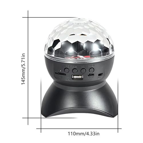 Rechargeable Multifunctional Disco Ball Wireless Music Rotating Stage Light DJ Speaker
