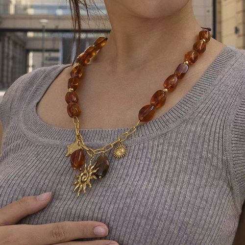 Natural Resin Necklace