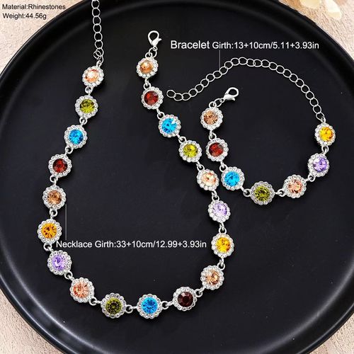 18K Gold Plated Bracelet & Necklace Set