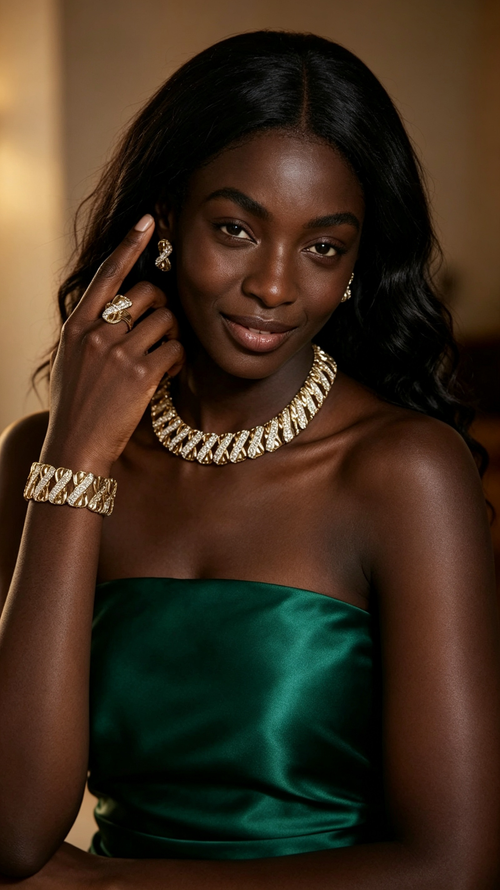 Gold-plated 4-piece Jewelry Set