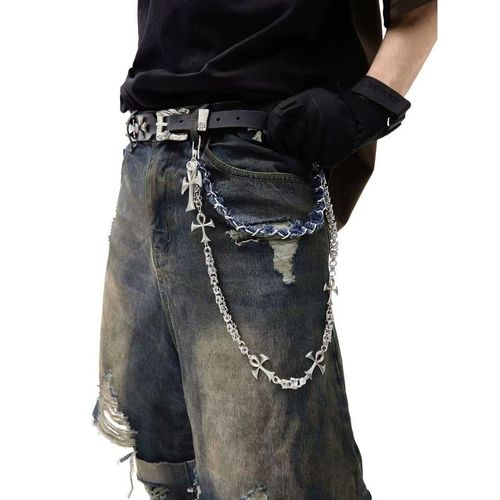 Denim Cross Waist Chain