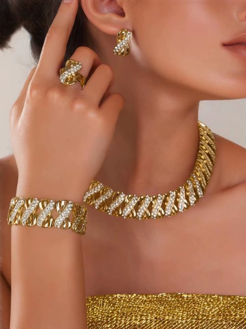 Gold-plated 4-piece Jewelry Set