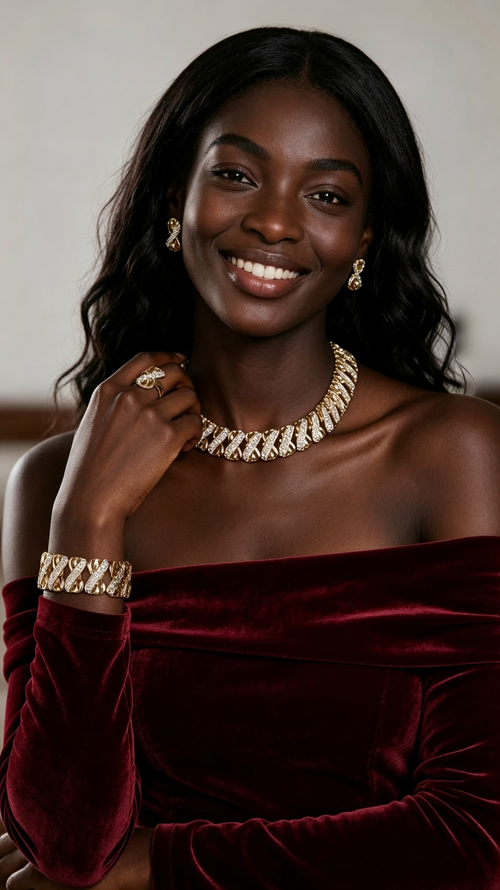 Gold-plated 4-piece Jewelry Set