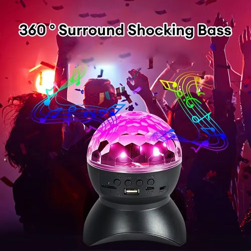 Rechargeable Multifunctional Disco Ball Wireless Music Rotating Stage Light DJ Speaker