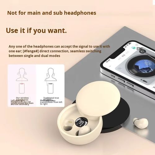SK26 Slide Cover Invisible Mini Sleep Wireless Earbuds