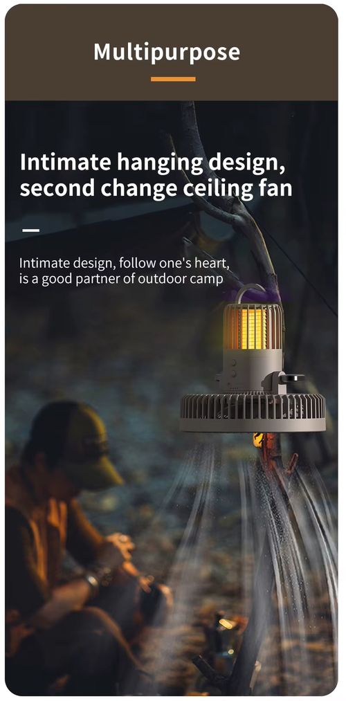 2026 Upgraded Rechargeable LED Mosquito Fan & Hanging Light
